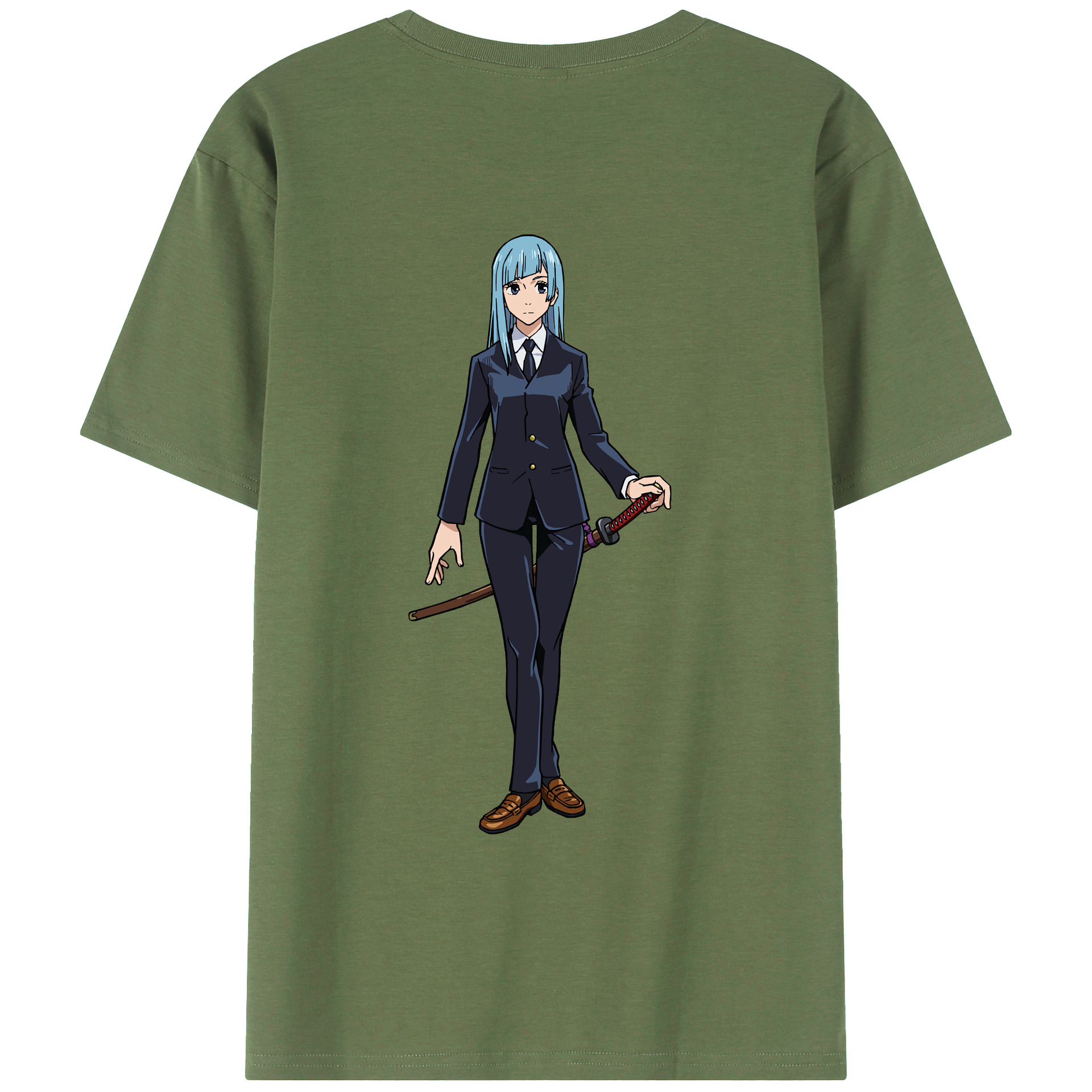 （画像用） 呪術廻戦 Jujutsu Kaisen 綿100％ メンズ半袖Tシャツ（バックプリント） 通気性